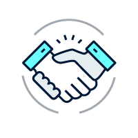Partnership handshake icon