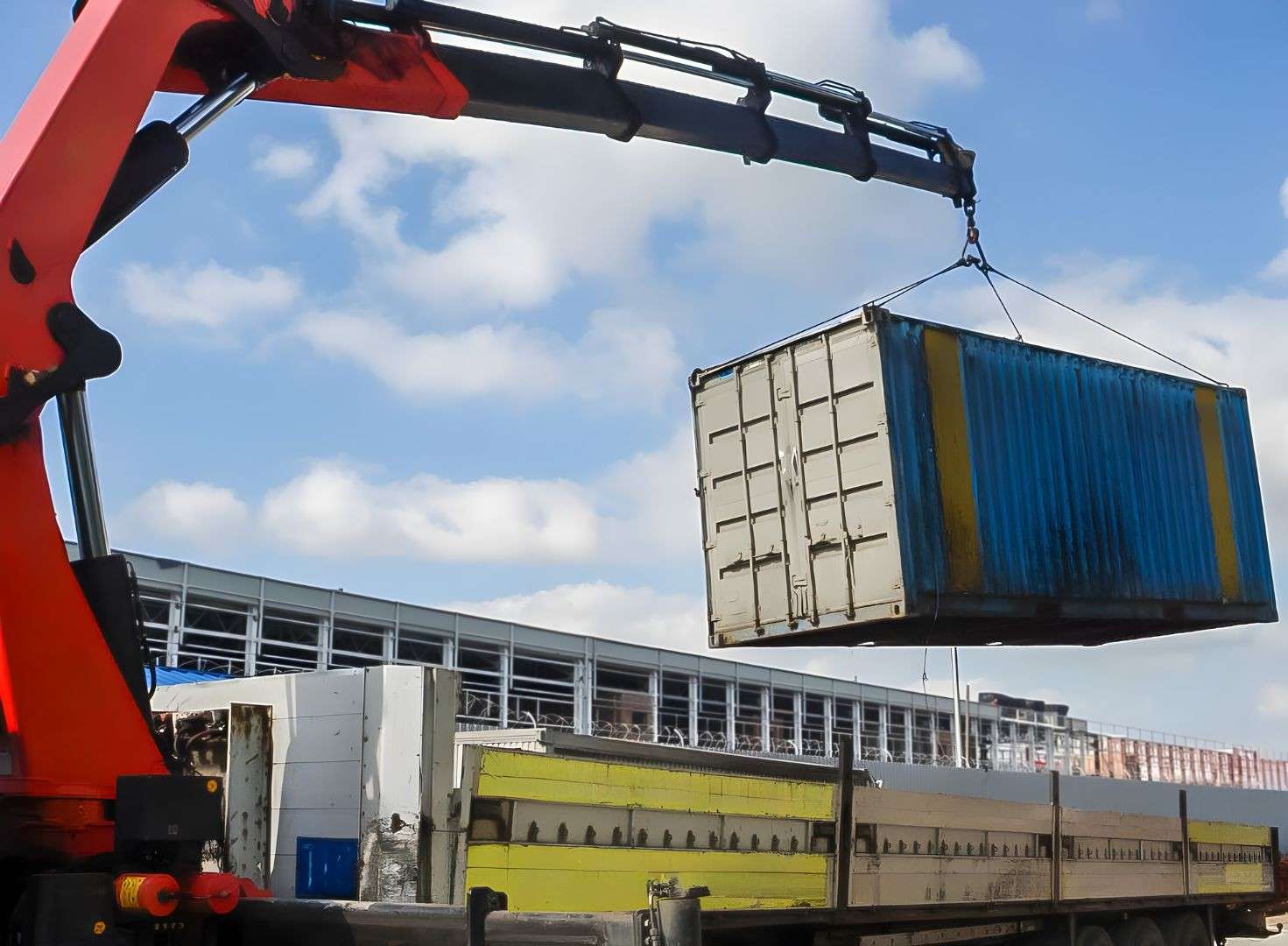 freight on trucks being transported to aircrafts